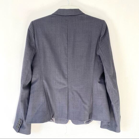 Club Monaco Kingston Blazer Skirt Set Dark Gray Stripe NWTs Wool size 10 - Picture 5 of 11